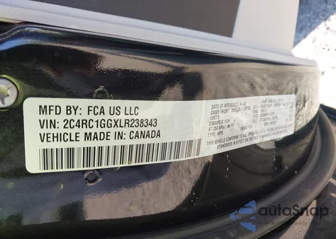 2020 Chrysler Pacifica Limited z USA, uszkodzony, nr VIN 2C4RC1GGXLR238343